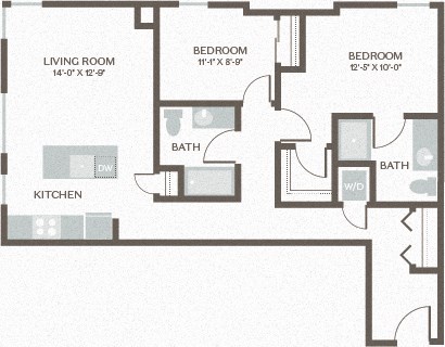 Maris Seattle, WA Two Bed Two Bath 5 1058 SF